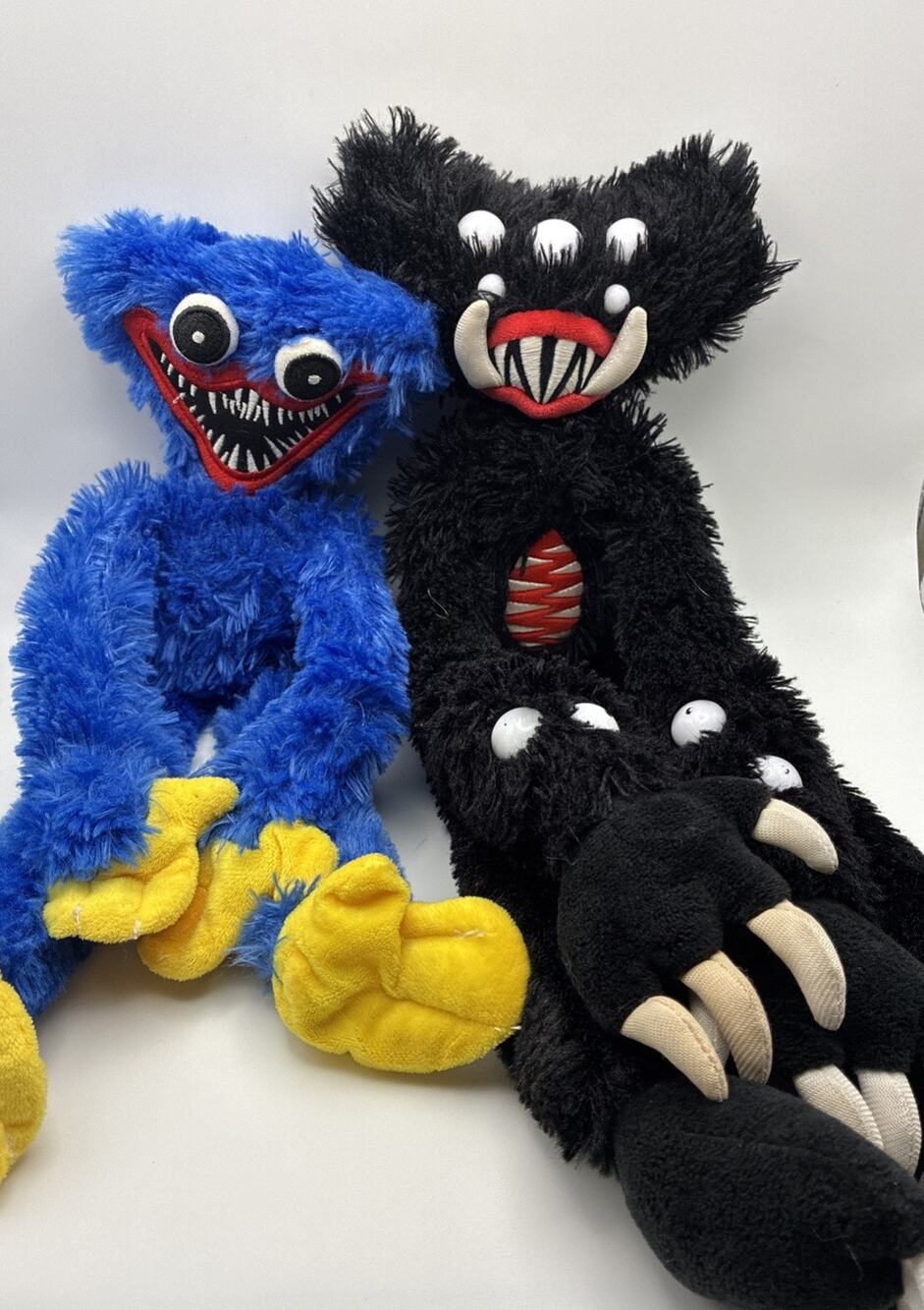 Poppy Playtime Killy Willy Black Furry Monster Plush Toy 18" Huggy Wuggy Blue